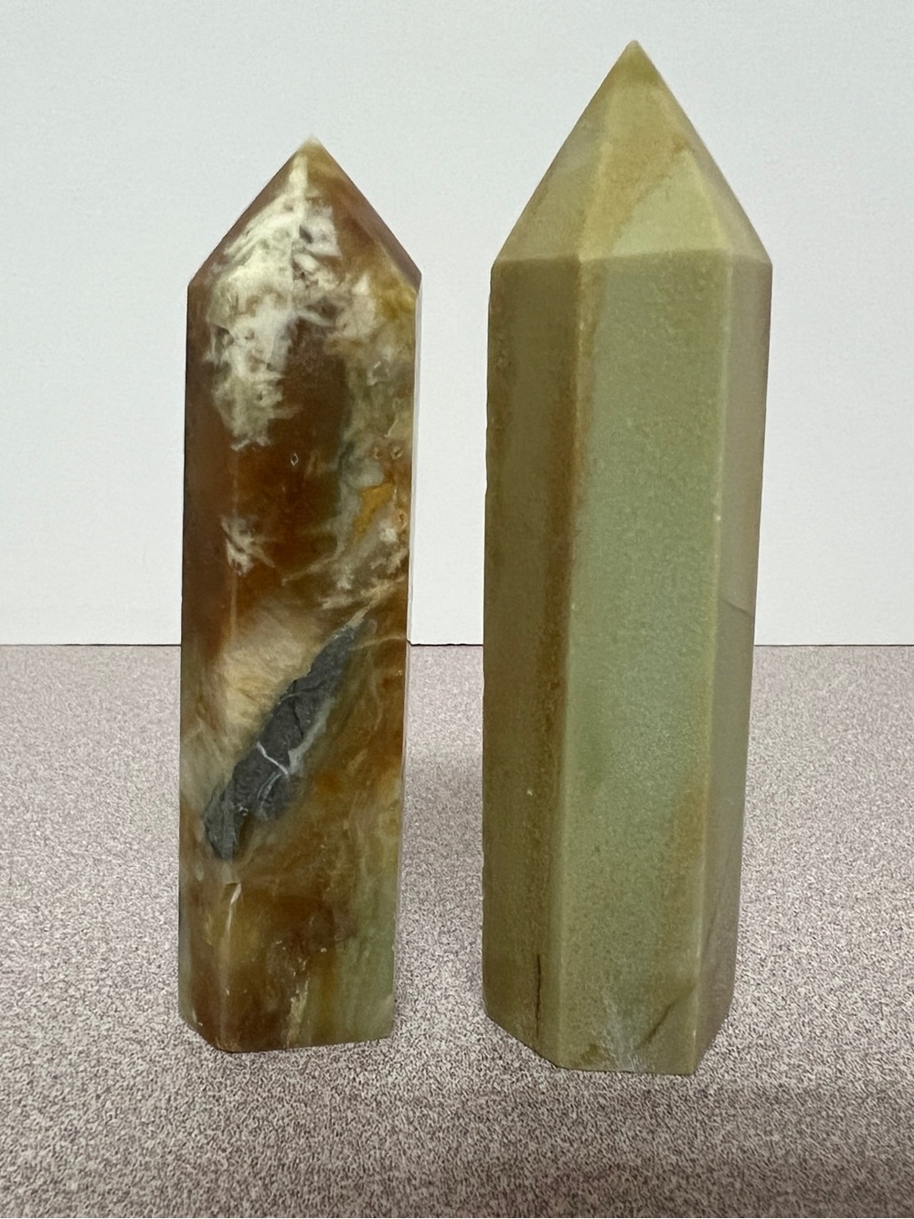 Lot of 2 small Caribbean Calcite towers